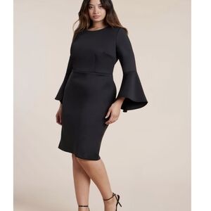 Eloquii Black Long Sleeve Dress